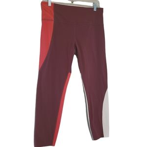 Athleta | Women's Maroon Elation Asym Tights/Leggings (Size Large)